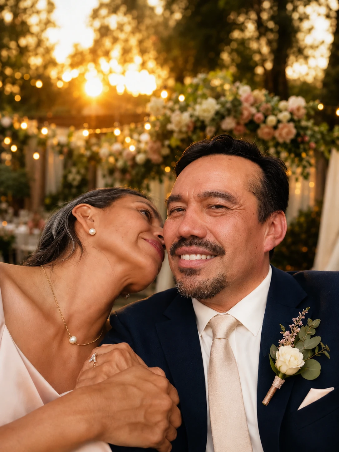 Vianey dando un beso a Osbaldo